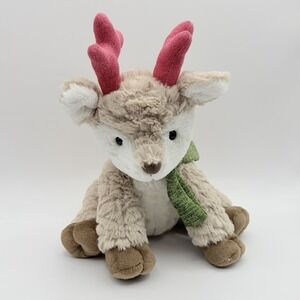 Mary Meyer Sleighbells Putty Reindeer Plush With Scarf Soft Plush Toy 8"